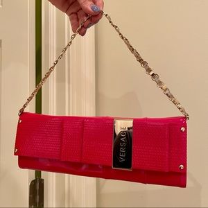 Versace red patent leather bag